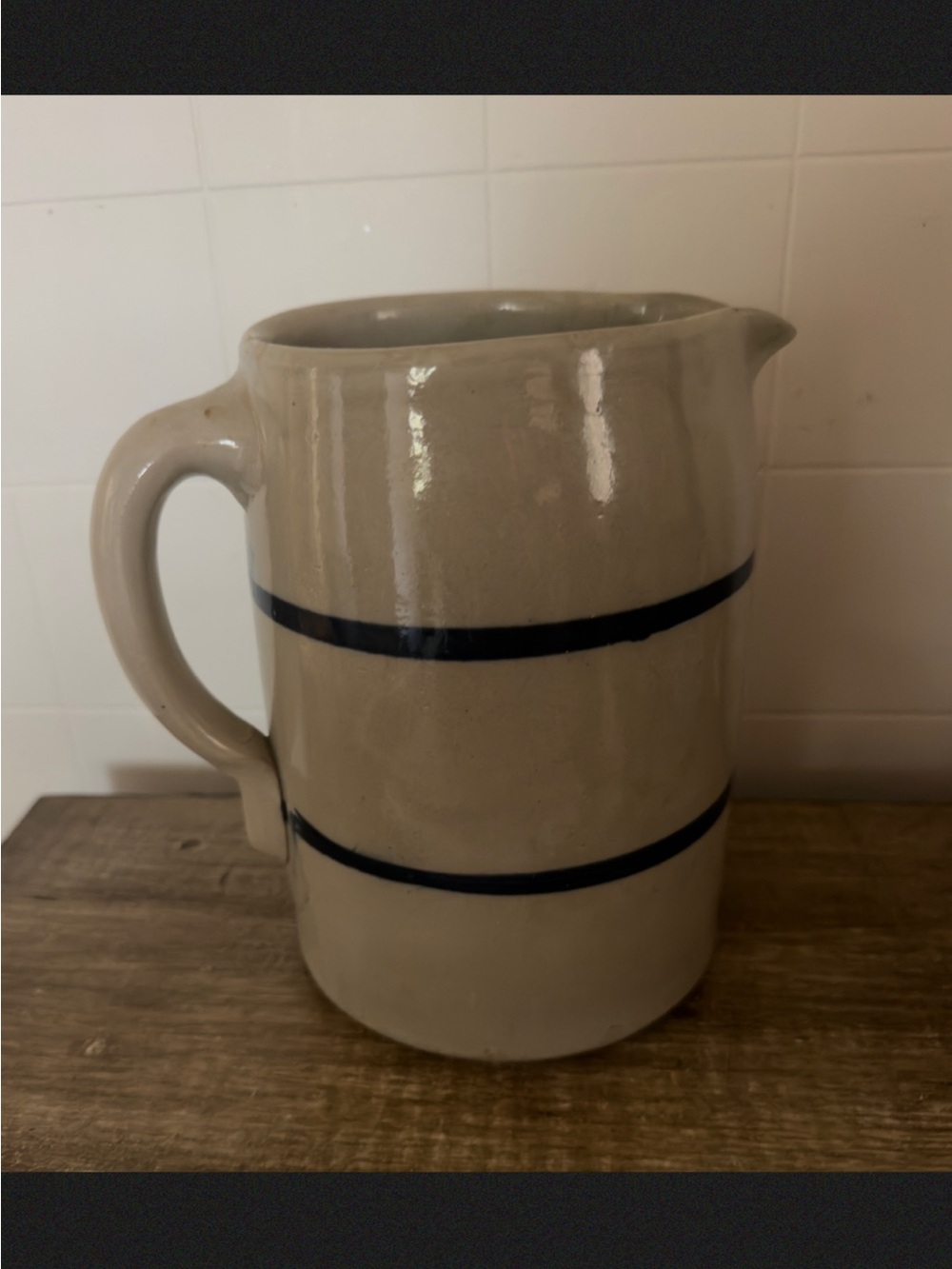 vintage marshall pottery salt-glazed stoneware pitcher
